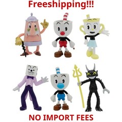 6pcs Set Cuphead Mughead Action Figure Toys