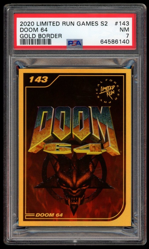2020 Limited Run Games Doom 64 Gold Border Holo Foil #143 PSA 7 Pop 1