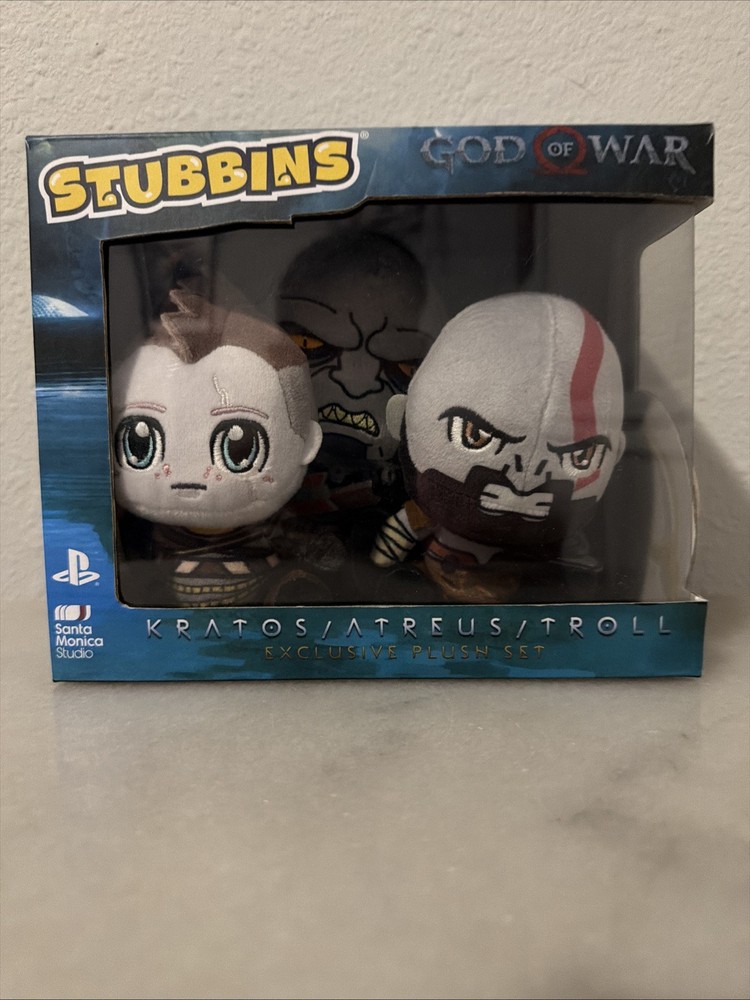 God Of War Stubbins Plush Set – Kratos Troll & Atreus – Rare Only One On eBay