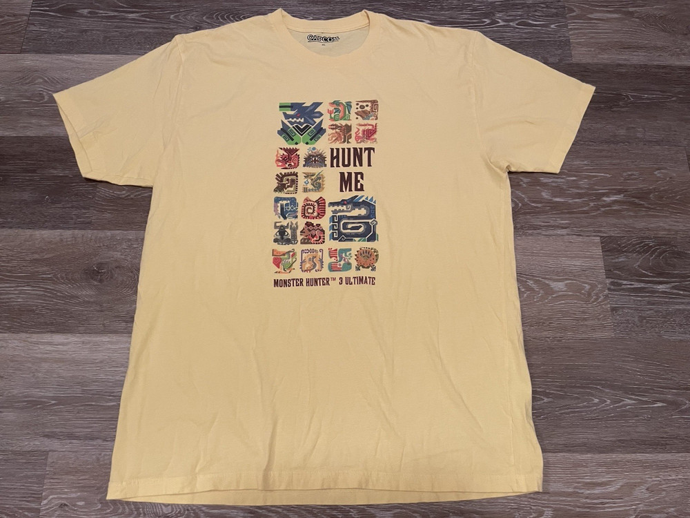 Monster Hunter 3 Ultimate Press Media Capcom T-Shirt YELLOW SZ. XLARGE