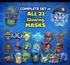 Fallout 76 Glowing Masks Complete Set (21) Xbox