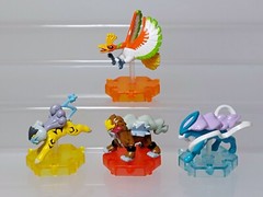 Ho-oh Raikou Entei Suicune Pokemon Chou Get Figure Set Bandai T04 1.25-1.9in