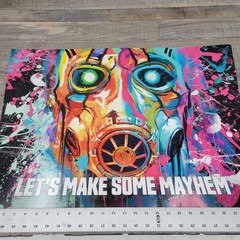 Borderlands 3 Official Store Display Sign 18×26 RARE Promo Poster Neon Psycho
