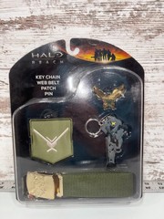 Microsoft Halo Reach Key Chain Web Belt Patch Pin Accessory Set Xbox 360 Sealed