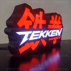 Tekken Game RGB LED Light Box USB-Powered Gamer Desk Lamp | Streamer Room Decor