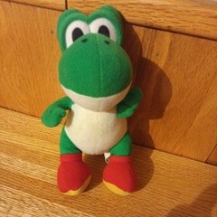 Vintage Nintendo N64 Super Mario Green YOSHI 7″ Plush Doll ToySite 1999 RARE