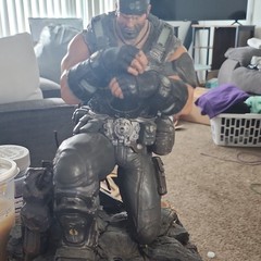 Marcus Fenix Gears of War Painted Statue Figurine w/ Base Included