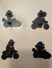 4 Piece Mario Cart Enamel Brooch Lapel Pin Set