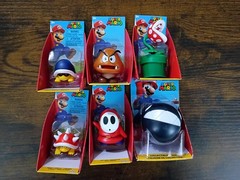 2.5″ SUPER MARIO 6-PK Nintendo Jakks Chain Chomp Shy Guy Spiny Goomba Buzzy