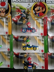 9-PK SUPER MARIO KART Hot Wheels Lot Rosalina Bowser JR Yoshi Toad Peach Luigi