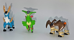 Pokemon Swords of Justice Mini Figures Takara Tomy Cobalion Terrakion Virizion