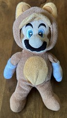 Genuine 2013 Super Mario Bros 3D Land Tanooki RACOON MARIO Plush 9″ Toy EUC