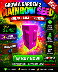 🪴Grow a Garden 2 | Rainbow Seed | Cheap & Fast | Guaranteed Delivery