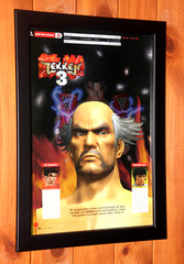 1998 Tekken 3 ” Game Of The Month ” Promo PS1 Vintage Small Poster Ad Framed