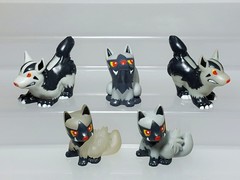 Mightyena Poochyena Clear Pokemon Kids Finger Puppet Figure Set Bandai 1.5-1.6in