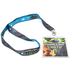 Mojang Jinx Minecon Earth Lanyard Minecraft Key Chain ID Badge Exclusive 2017