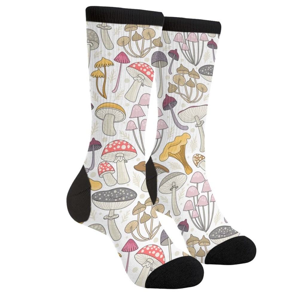 Print Mushroom Pattern Cool Socks For Men Women Fun Novelty One Size, Color 4