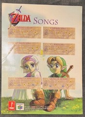 Prima Games The Legend of Zelda Ocarina of Time N64 Song Sheet 2-Sided 1998