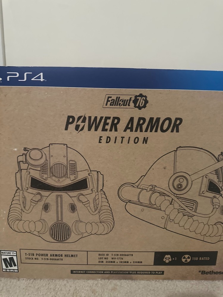 Fallout 76 Power Armor Collector’s Edition T-51b Helmet with Bag & Box – Unused