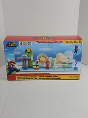 New Nintendo Super Mario Deluxe Cloud 6 Piece Flying Video Game Action Playset