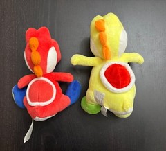 Nintendo Super Mario Bros Yoshi Lot of 2 (Yellow 2019) and (Red 2018) Used