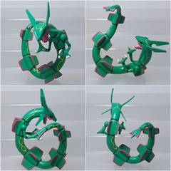 Rayquaza Pokemon Pose Figure Tomy 2004 Poseable Toy Japan W06 4″H 7.5″L