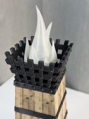 Zelda Ocarina of Time Dungeon Torch & Treasure Chest Set – 3D Printed Decor