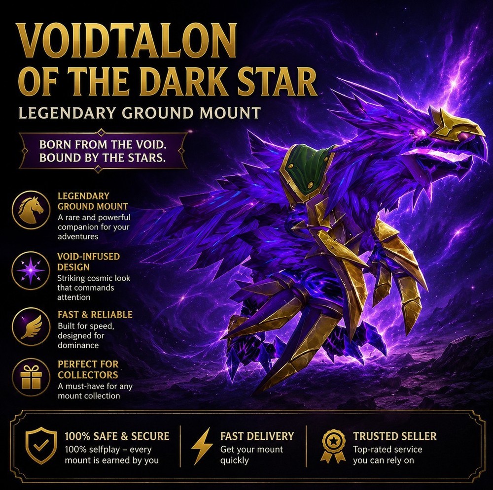 Voidtalon of the Dark Star 🔥 Wow Mounts 🔥 World of Warcraft 🔥 US 🔥 NA Mount