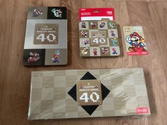 Super Mario Bros 40th Anniversary Complete Pin, SteelBook, Tin & Card set! New