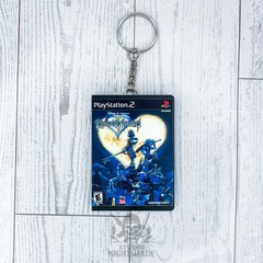 Kingdom Hearts Mini PS2 Game Case Keychain Magnetic Opening Functional Disc