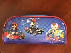 Super Mario Kart Wii Pencil Pen Case Blue Red – Back to School