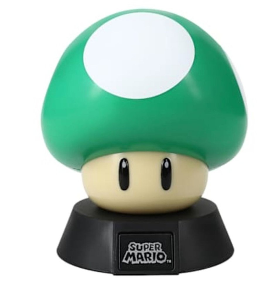 Super Mario Paladone Icons 1UP Mushroom Light Collectible Toy Requires 2 AAA Bat