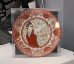 Ace Attorney Capcom Cafe Acrylic Godot Mug Apollo Justice Kutani Yaki Plate