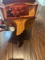 Nintendo Super Mario Bros. Bowser Airship Playset Missing Back READ Plus 11 Figs