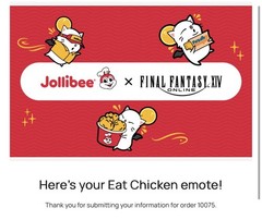 Jollibee Collaboration ‘Eat Chicken’ Emote Final Fantasy XIV Online Code FF14