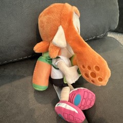 Little Buddy Splatoon Inkling Girl Plush Doll Orange Hair w/ Blaster