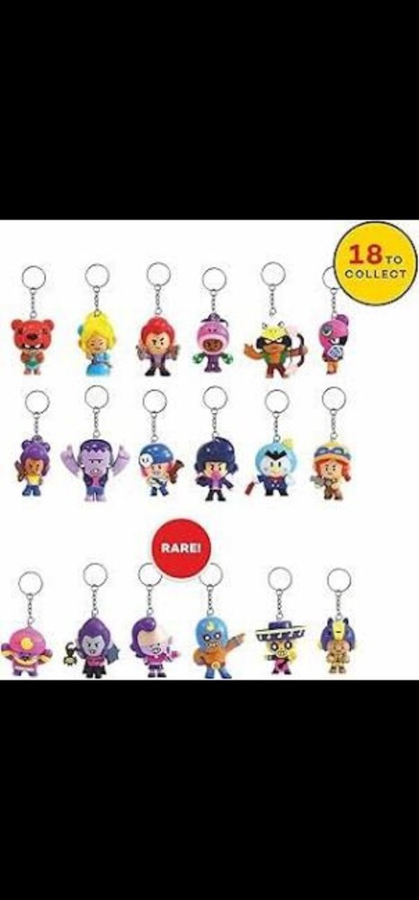 BRAWL STARS LINE FRIENDS Mystery Keyring 1EA Random Characters Figure Keychain