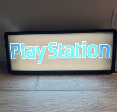 Vintage Sony playstation light up Double Sided sign 27 By 11