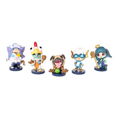 LOL League of Legends April Fools Team Minis Figure Set New Auth Card Retired