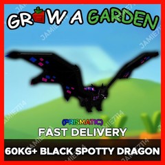 60KG+ BLACK SPOTTY DRAGON | CHEAPEST |🪴Grow a Garden‼️FAST & EASY DELIVERY‼️