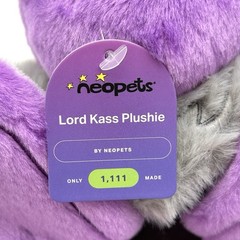 Makeship Lord Kass Plushie Neopets Plush Game Code Included Limited Edition NWT