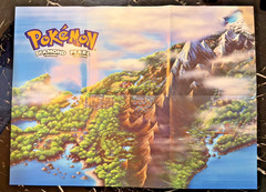 Pokemon Poster Diamond And Pearl Version 2007 Rare Double Sided