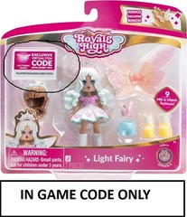 Royale High series 2 LIGHT FAIRY * GLITTERING WINGS * CODE ONLY MSG VIA EBAY