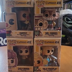Funko POP! Games Cuphead Set Cuppet, Mr. Chimes, Cala Maria, Sally Stageplay