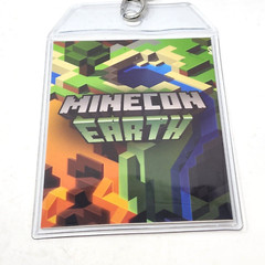 Mojang Jinx Minecon Earth Lanyard Minecraft Key Chain ID Badge Exclusive 2017