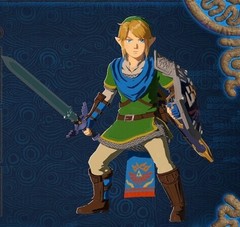 Hyrule Warriors Zelda Musou Scarf Of Courage Blue Acrylic Koei Tecmo RARE Link