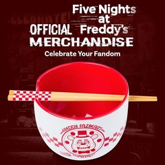 Five Nights at Freddy’s Freddy Fazbear Pizza Box Ceramic Ramen Noodle Rice Bo…