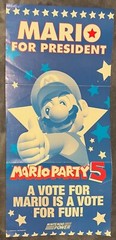 Nintendo Power Poster Mario For President Mario Party 5 2003 22″ x 10.5″