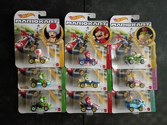 9-PK SUPER MARIO KART Hot Wheels Lot Rosalina Bowser JR Yoshi Toad Peach Luigi