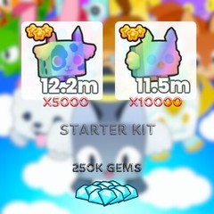 Starter Kit -Pet Sim 99 – 5,000 Pastel Sheep – 10,000 Pastel Griffin – 250K Gems